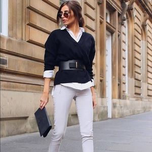 Black Wide Sash Style Belt